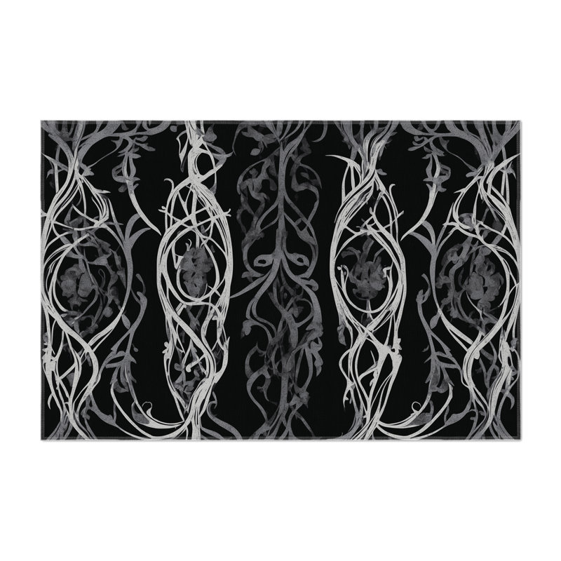 Phantom Lace Indoor And Outdoor Area Rug, Rectangle 1'6" x 2'6"