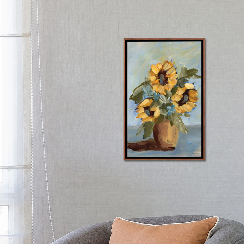 Sunlit Blossoms 1 Piece Wall Art on Canvas, 66.04 cm H x 45.72 cm W x 4.445 cm D, Classic Wood