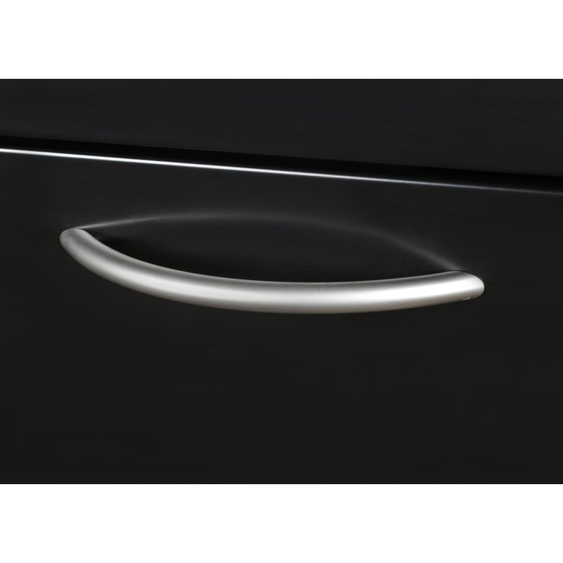 Fusion U Shaped Desk with Double Pedestal Drawer Unit, White/Black, 29" H x 66" W x 102" D