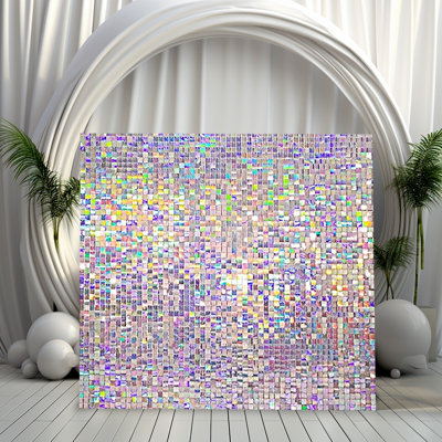 12"x12" Clear Back Shimmer Sequin Wall Panels for Backdrop, Photo Booth, Wedding, Graduation, Bridal, and Birthday Party Decor