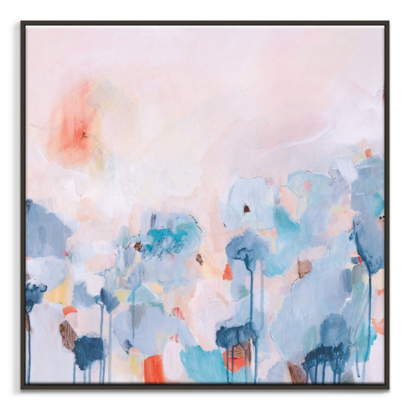 Brenda Meynell - Painting on Canvas, 76cm H x 76cm W, Black Floater Frame