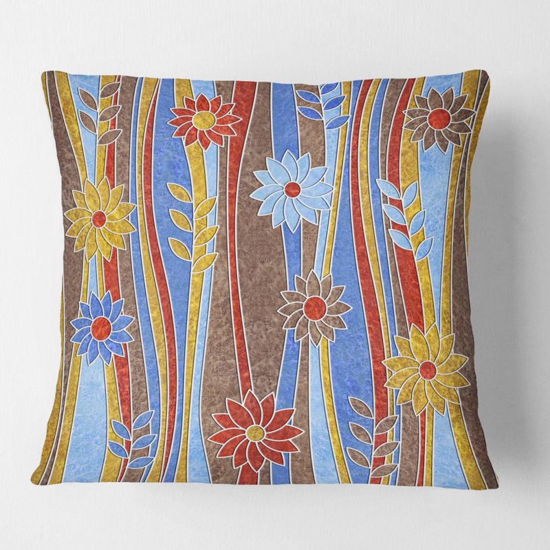Coussin Floral, 18 po x 18 po
