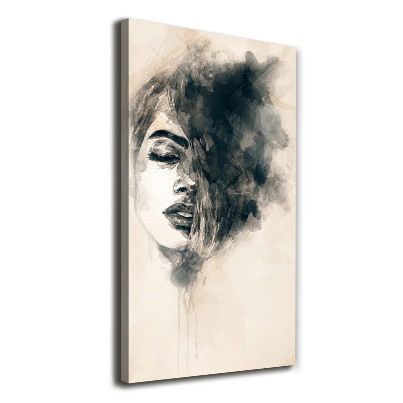 Abstraction Of A Woman - Wrapped Canvas Print
