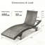 Outdoor Wicker Chaise Lounge Chairs Set of 2 with Adjustable Backrest, Rolling Wheels, and Pull-out Side Table for Poolside Relaxation-1554257252