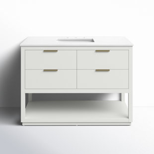Felicity 42'' Single Bathroom Vanity with Engineered Marble Top