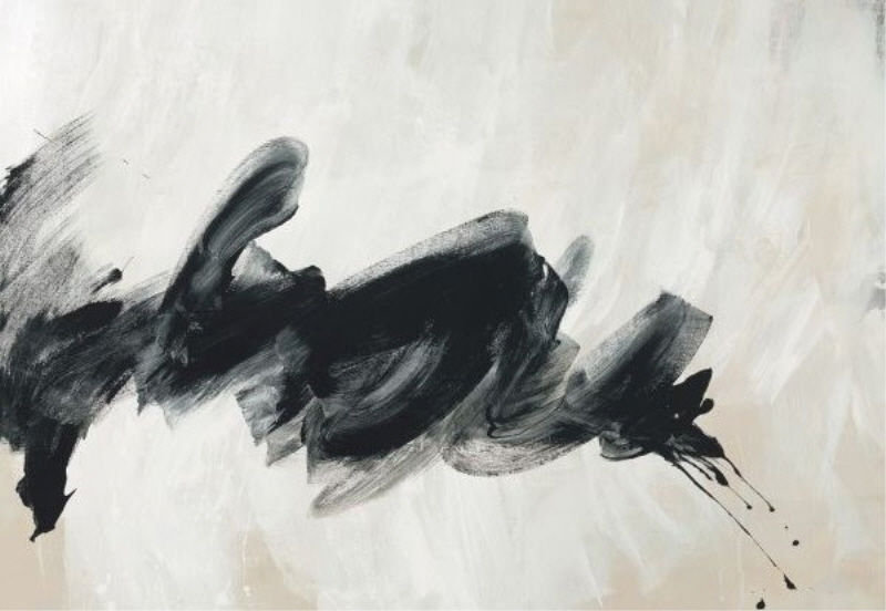 Mono Skein Painting by Samuel Kane, Glass Coat, 36" H x 52" W