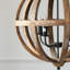 Lustre en bois à quatre lumières