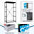 4 Drawer Dresser for Bedroom, Narrow Chest of Drawers, Wooden Top and Study Iron Frame 18"x37.5"-(WxH)