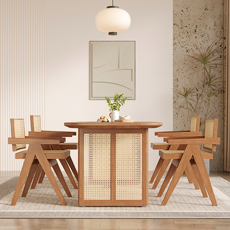 Table de salle à manger brune, H 29,53 po x L 62,99 po x l 31,5 po