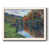 Bois de grange blanc encadré sur toile