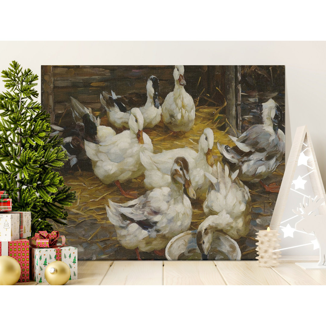 Duck Canvas Wall Art, Farmhouse decor, Gallery Wrapped Canvas Print, Ready to Hang, Archival Quality, Country Kitchen Art, Duckling Home