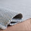 Tapis ivoire / bleu clair en coton tissé à plat à la main Bester-20947110
