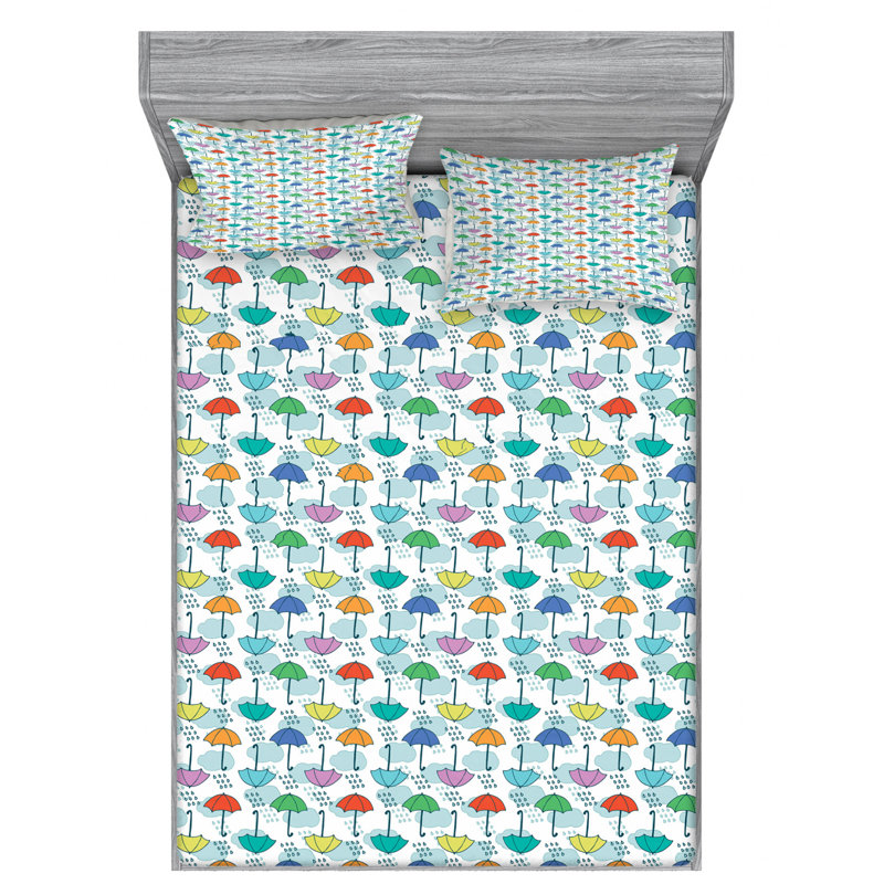 Microfiber Sheet Set, Queen Sheet Set with Fitted Sheet