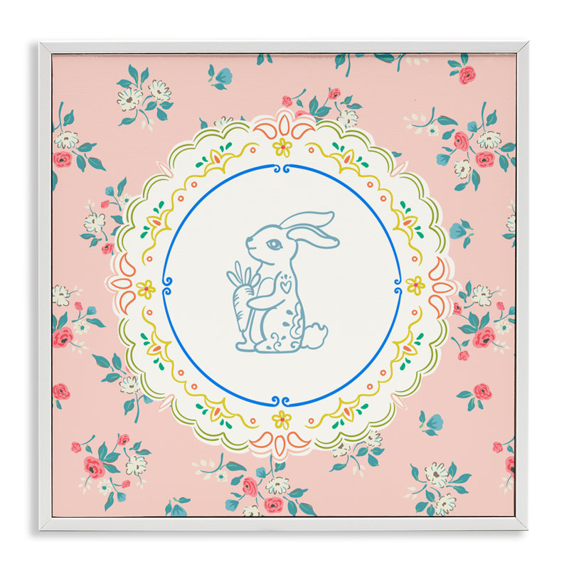 «Whimsical Spring Bunny», estampe numérique, design par Angela Steahling, H 24 po x l 24 po