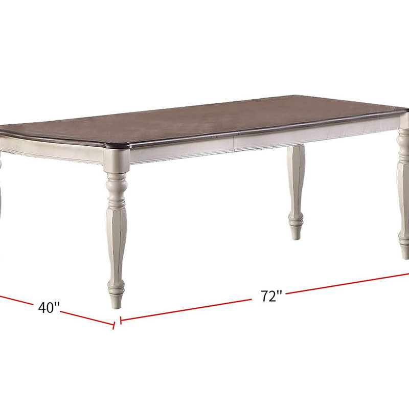 Transitional  Pc Dining Table W X Leaves Top Rectangle Table Kitchen Dining Room