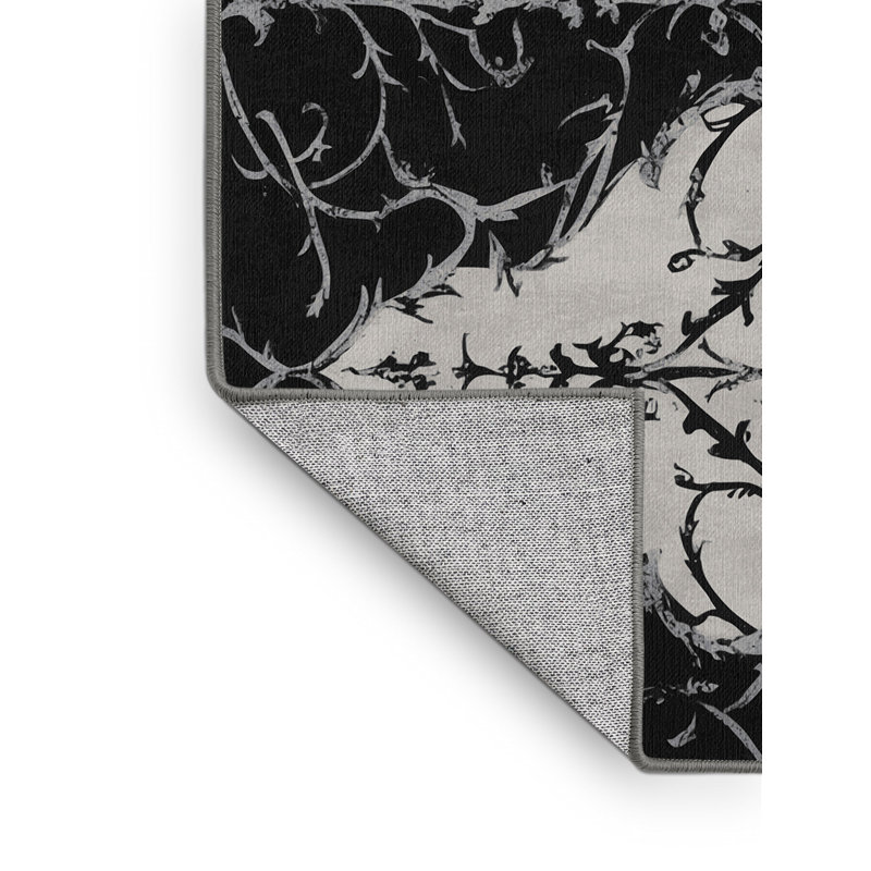 Velvet Noir Rug, Round 8'