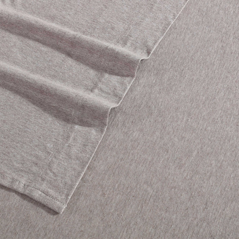 Calvin Klein Modern Cotton Melange 4 Piece Sheet Set, Queen Sheet Set + 2 Standard Pillowcases, Brown