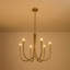 Lustre classique / traditionnel en métal 6 lumières à intensité variable 