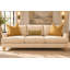 Arden Upholstered London Sofa with 3 Seats, 2 Trillium Blend Toss Pillows,1 Kidney Pillow