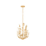 Troy Lighting Delmore 14.5 inch wide 3 Light Chandelier in Vintage Gold Leaf