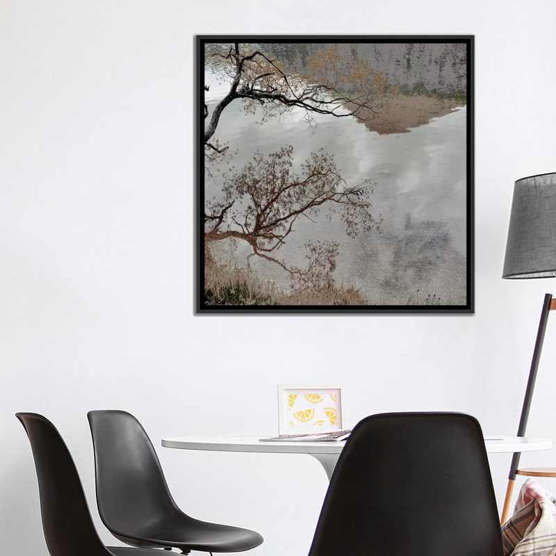 « chaud-après-midi ii », impression sur toile, H 18 po x l 18 po x P 1,5 po, Toile avec cadre noir, Pas de tapis