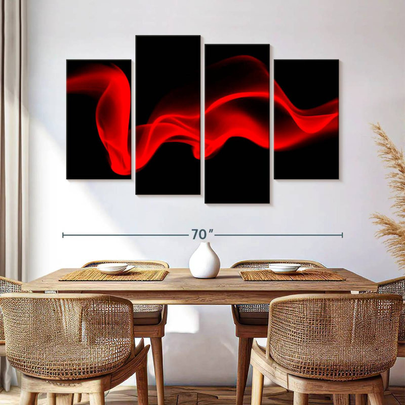 Avery Wispy Red Digital Abstract