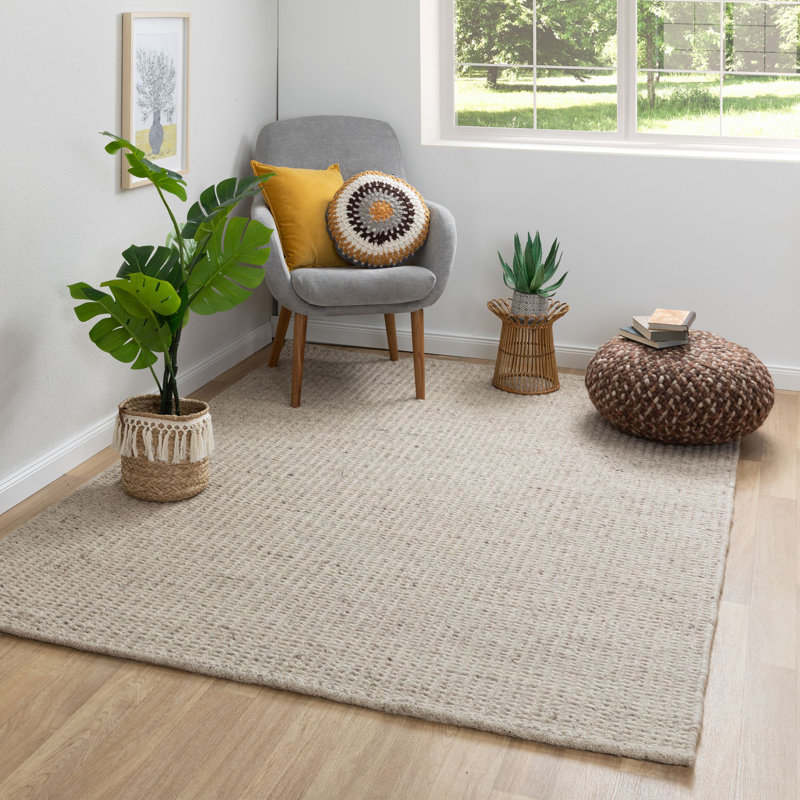 Diemer Wool Hand Woven Area Rug, Beige, Rectangular 200 x 250cm