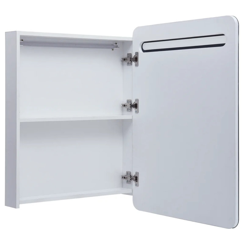 Allmon Glass Bathroom Cabinet, 80 cm H x 68 cm W x 11 cm D