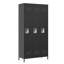 Casiers en métal pour la gestion de l'espace - Garage de gymnastique à domicile noir, H 72 po avec serrure pour un rangement de garage efficace,