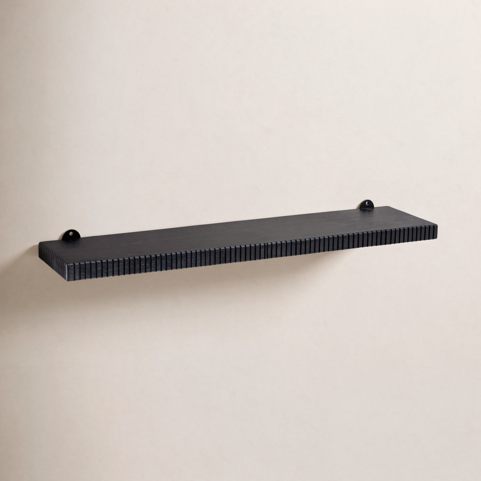 Celentano Solid Wood Wall Mounted Shelves, 1.5" H x 36" W x 8" D, Black