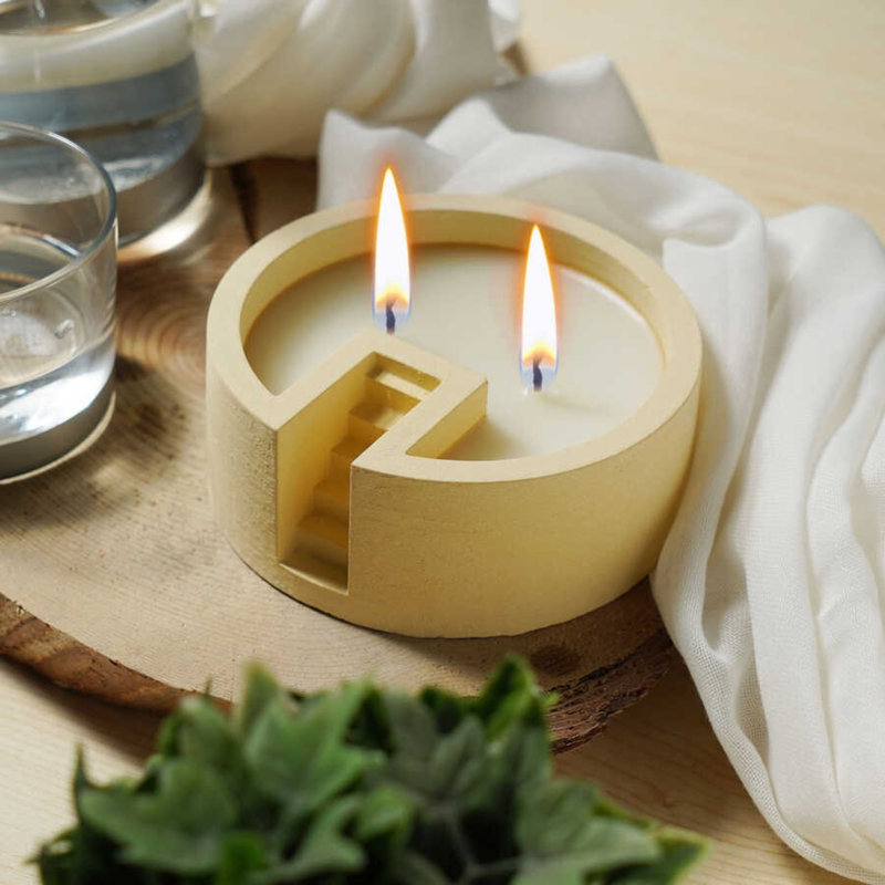 Scented Designer Candle, Yellow