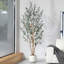 Faux olivier Adcock avec pot ovale blanc-725447101