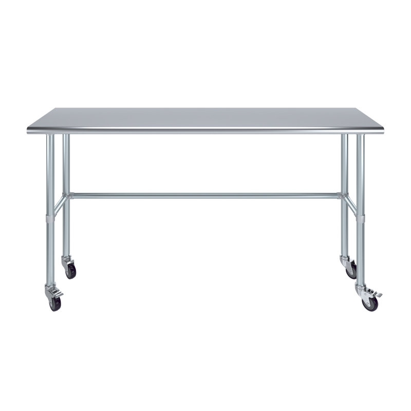 Table de travail en acier inoxydable, H 38 po x L 72 po x l 18 po