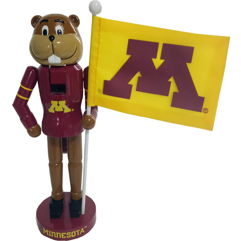 Casse-noisette mascotte et drapeau gopher