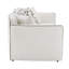 Causeuse en chenille beige avec 4 coussins Yolanda