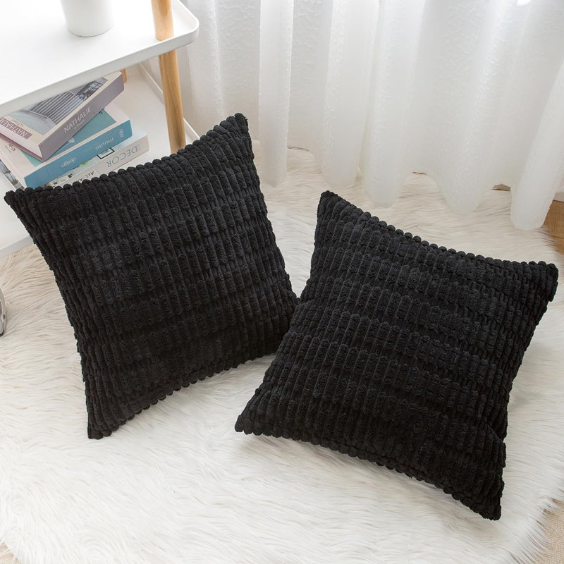 Housse de coussin Boho, Noir
