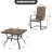 5pcs Patio Dining Set With Faux Wood Top, Padded PVC-coated polyester C-spring Chairs