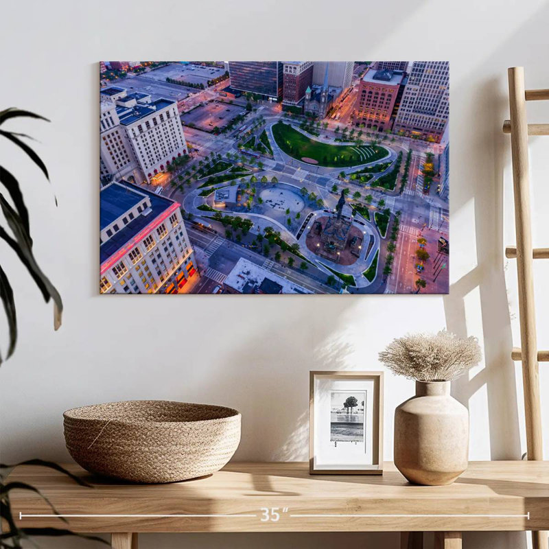 Cleveland Public Square View, 16" H x 24" W
