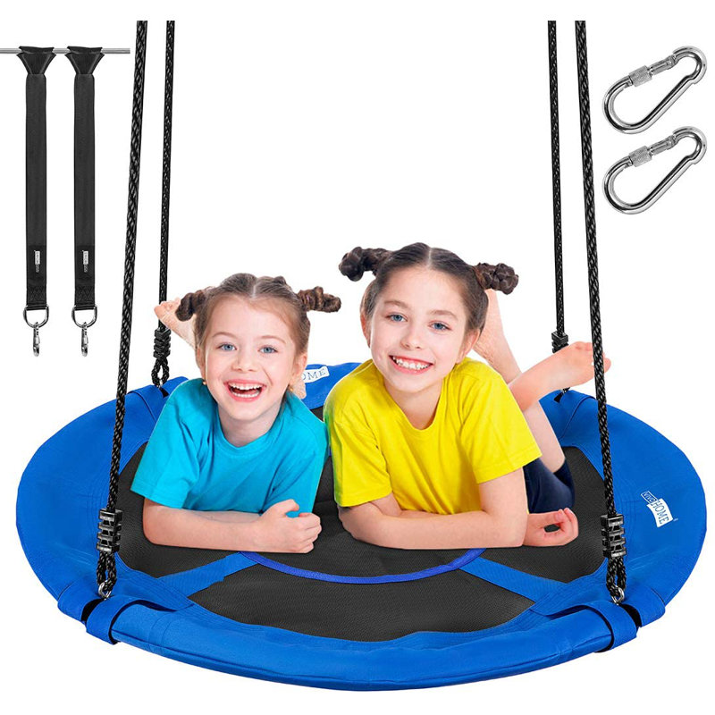 Balançoire 41 po pour soucoupe, 2 sangles de suspension incluses, bleu