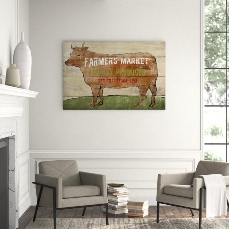 Welcome To Our Market Print by Guseul Park, Knife Gel, 30" H x 45" W x 1.5" D