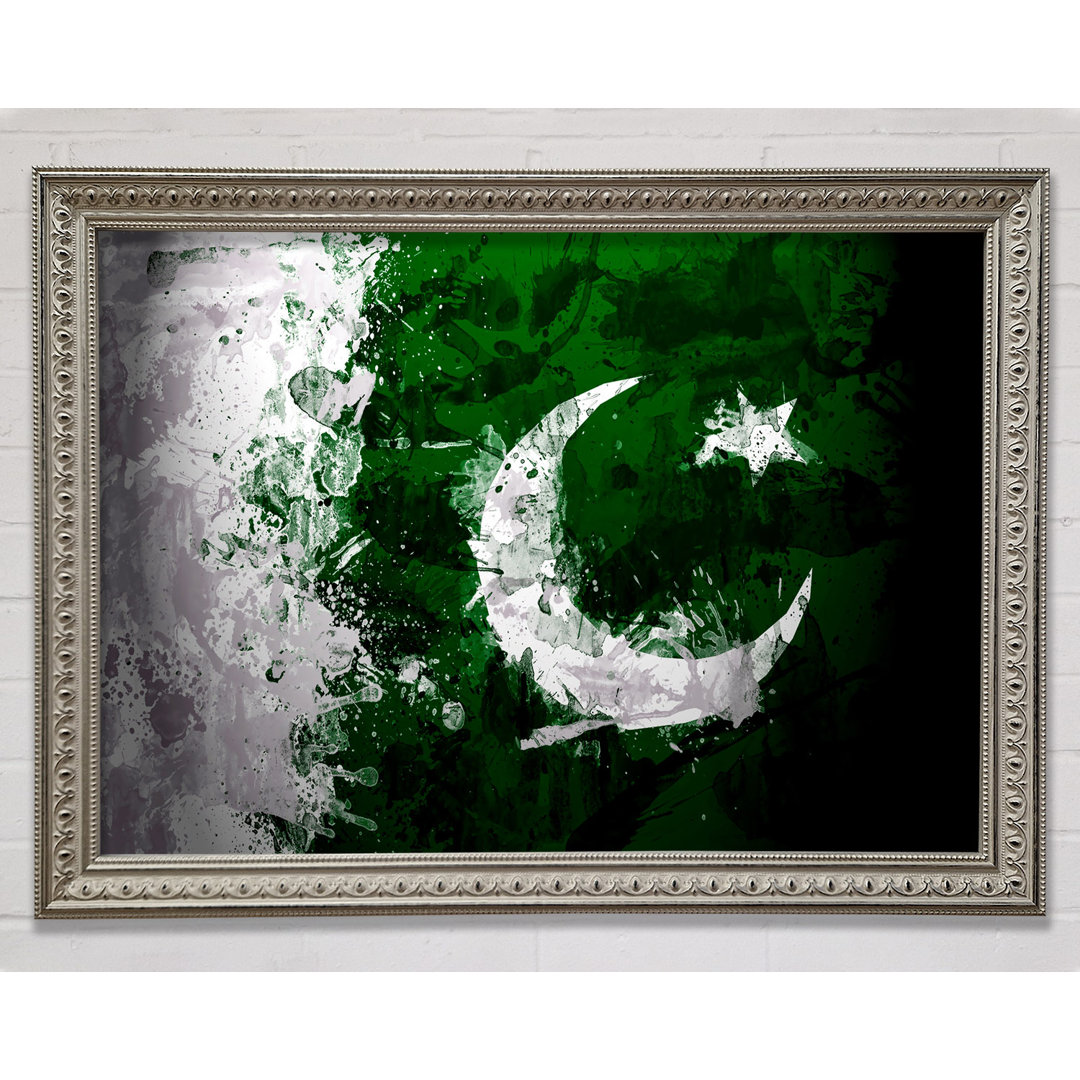 Pakistan Flagge Grunge - Druck