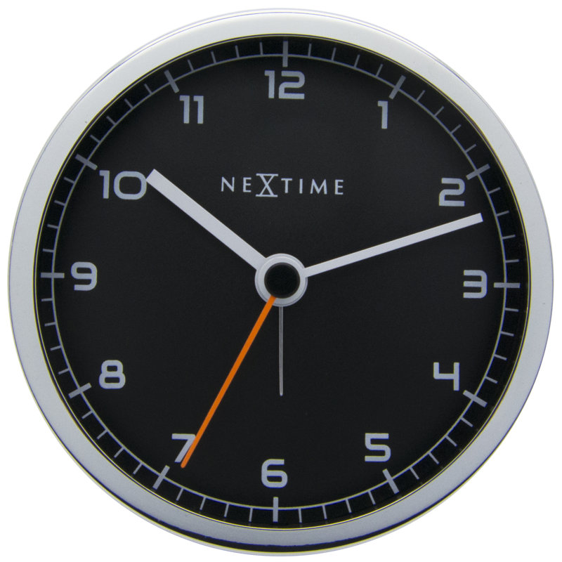 Analog Metal Quartz Movement / Crystal Tabletop Clock with Alarm in