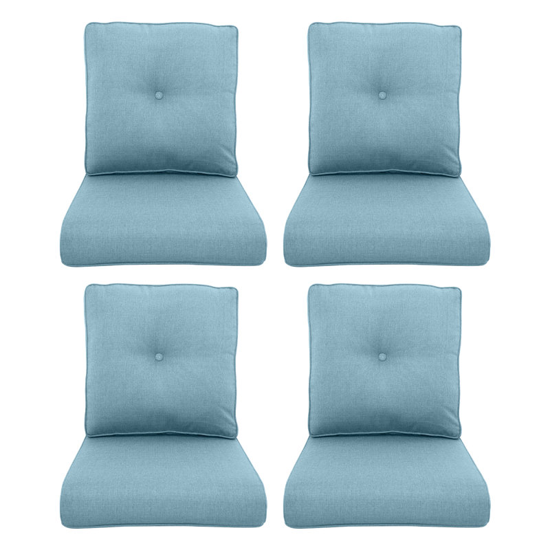 Carolina 24" X 22" Outdoor Furniture Replacement Cushions, Blue, 4