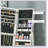 Floor Standing Jewelry Cabinet With LED Light, Lockable Organizer, Full-Length Mirror, And 4 Adjustable Angles, White-2143162172