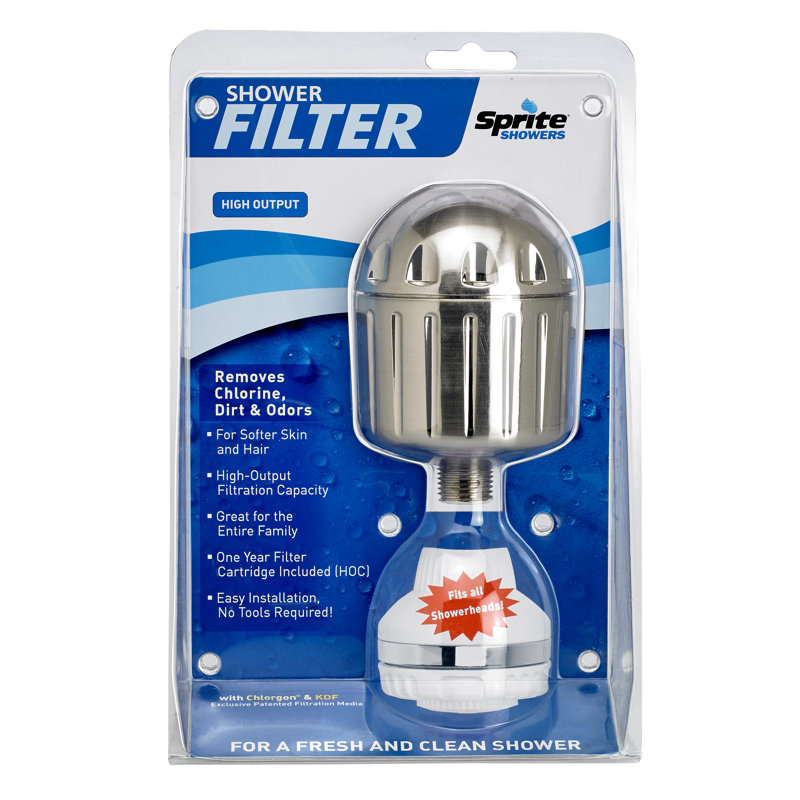 Filtre de remplacement de douche high output, Nickel brossé