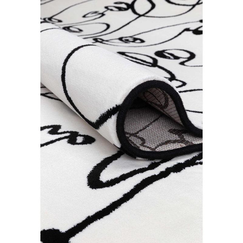 Tiago Abstract Area Rug, Round 160cm