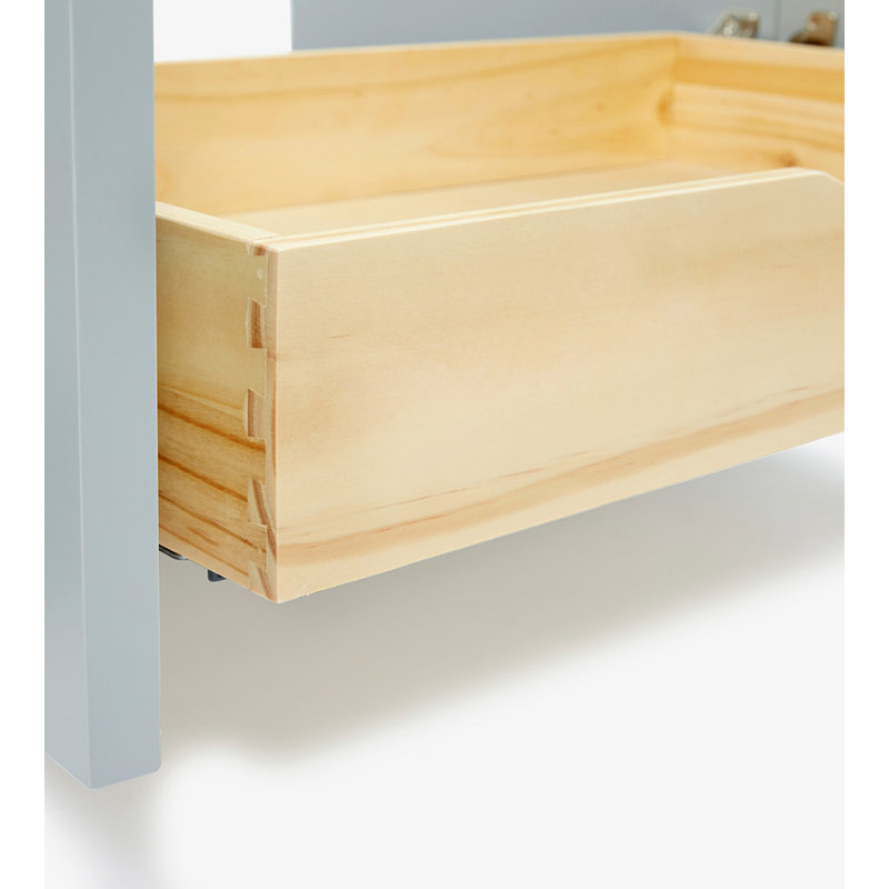 73 IN.  Single Bathroom Vanity, Gray,  White Quartz, Rectangular