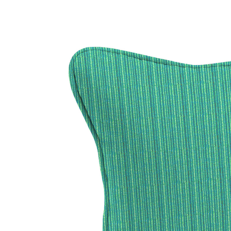 15" x 9" Outdoor Headrest Pillow with Ties and Welt (Set of 2), Light Green