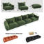  Canapé modulaire rembourré 4 pièces en chenille 4 pièces pour petit espace, salon-175239088-175766825