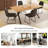 Costner 63" Modern Oak Dining Table Set For Small Spaces, 5-piece Set With Rectangular Table & 4 Padded Leather Chairs, Compact, Sturdy & Easy To Assemble-123027138-123027139